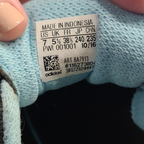 Teal & black adidas cloudfoam sneakers - Picture 6 of 11